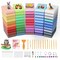 Polymer Clay Kits 50 Metallic and Glitter Colors, Modeling Clay Oven Bake Sculpting Clay, Kids Arts and Crafts Gifts